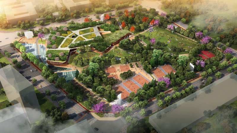 GALA ARCHITECTS with CE-A STUDIO ARCHITECTURE - Vibrant Island - Chengdu High-Tech Zone West Sports Park - Chengdu, China